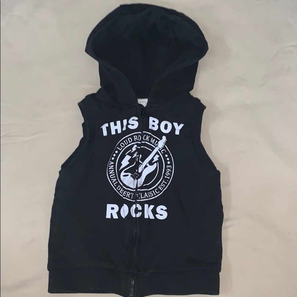 This Boy Rocks sweatshirt Vest